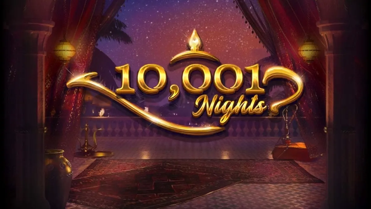 Cena atmosférica do jogo 10,001 Nights com tema de palácio árabe