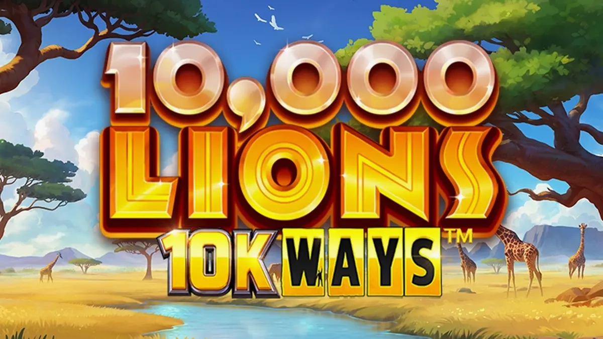 Interface do jogo 10,000 Lions 10K Ways da ReelPlay
